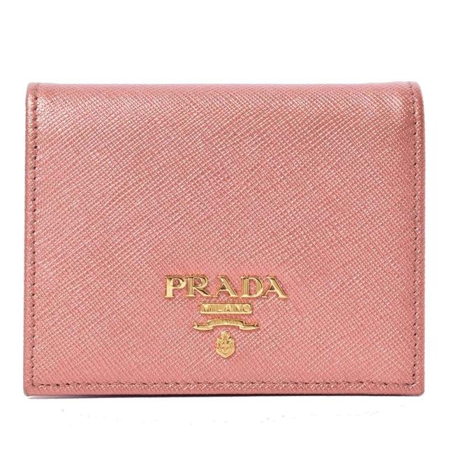 Prada Pink Br Rakuichi Main Store Saffiano Bi fold Wallet