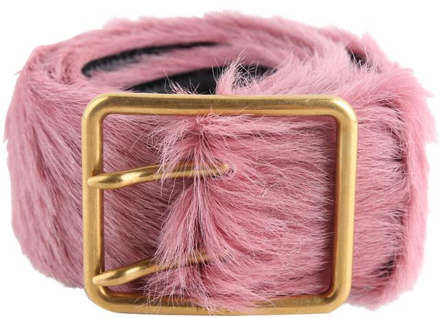 Prada Pink Calf Hair Belt