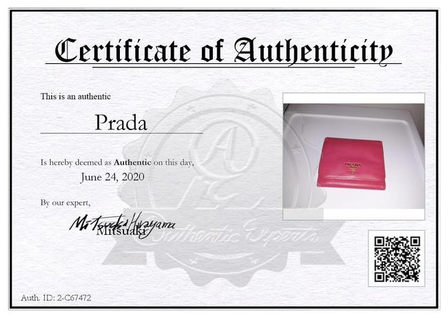 Prada Pink Ladies Trifold Wallet