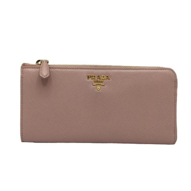 Prada Pink Long L shaped Zipper Ladies Leather Iml183 Wallet