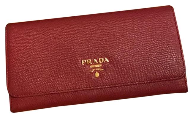Prada Pink Long Saffiano Leather Wallet