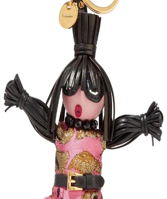 Prada Pink Pelle Felce Dress Jasmine Doll Key Charm 1tl171