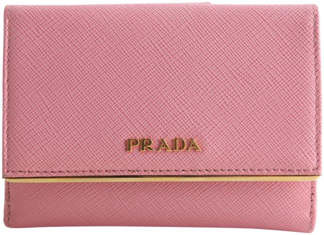 Prada Pink Saffiano Metal Petalo Wallet