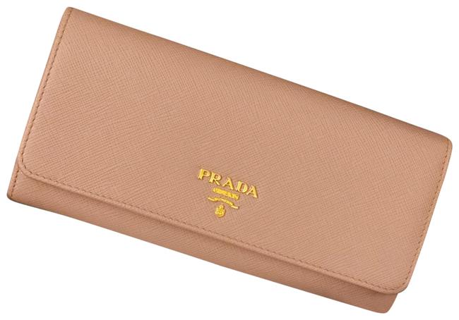 Prada Pink New Saffiano Metal Wallet