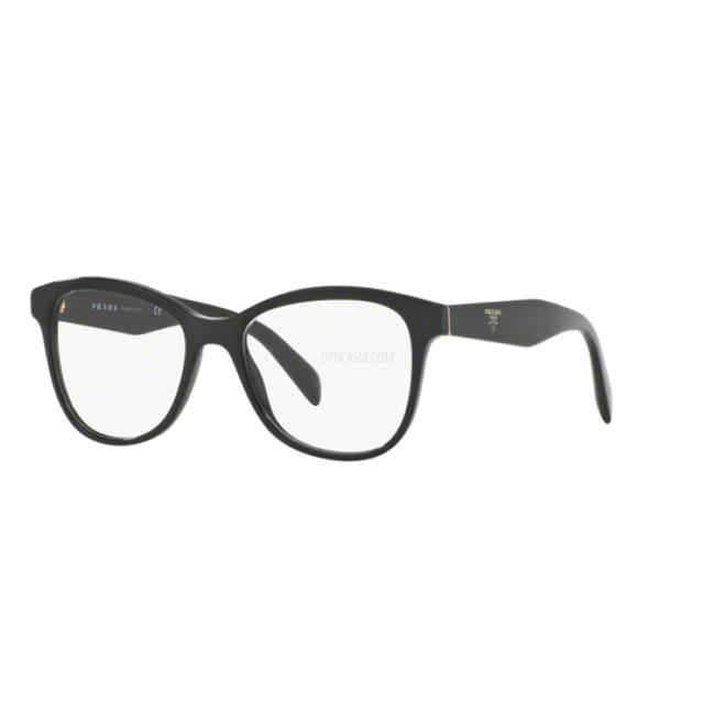 Prada Polished Black FrameDemo Lens 1ab1o1 Womens Cat Eye