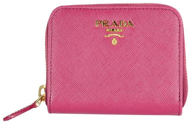 Prada Purple Saffiano Coin Wallet