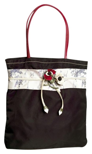 Prada Bag Kimono Rare Evening Floral Black Silk Tote