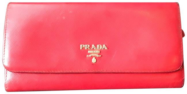 Prada Red Classic Continental Wallet