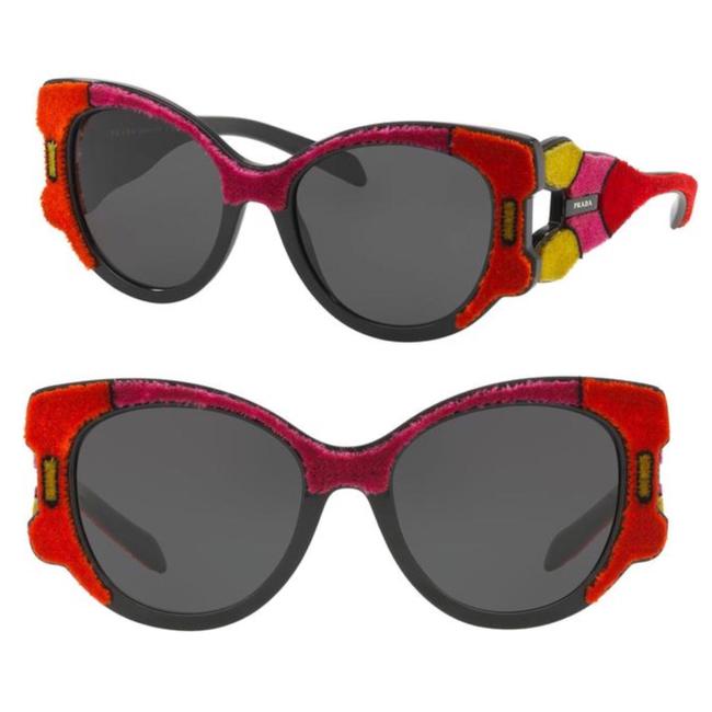 Prada Red Multi W Butterfly W Velvet Detail Sunglasses