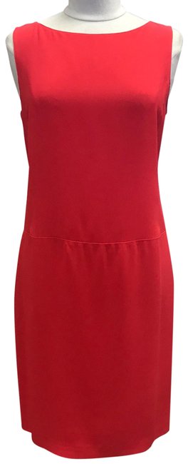 Prada Red Orange #1003 1951 Mid length Short Casual Dress8 M