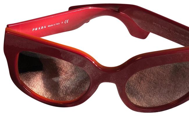 Prada Red Round Cat Eye Sunglasses