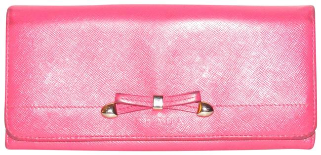 Prada Rose Colored Saffiano Leather Pre owned WalletDesigner Wallet