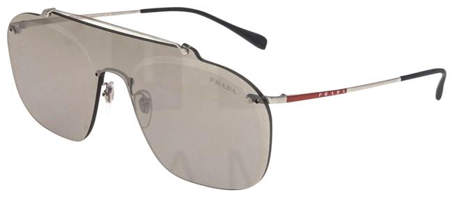 Prada Silver 51t Linea Rossa Constellation Ps51ts Mirrored Sport Sunglasses