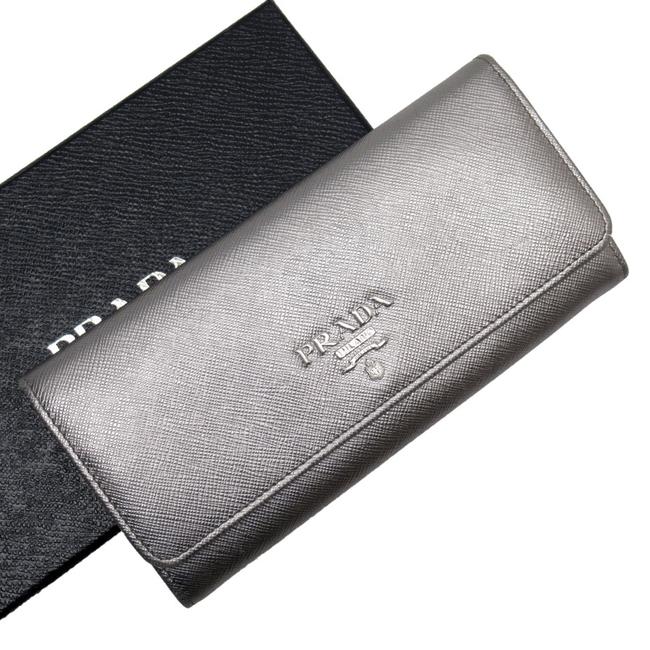 Prada Silver Bifold Saffiano Leather Ladies 51628 Wallet
