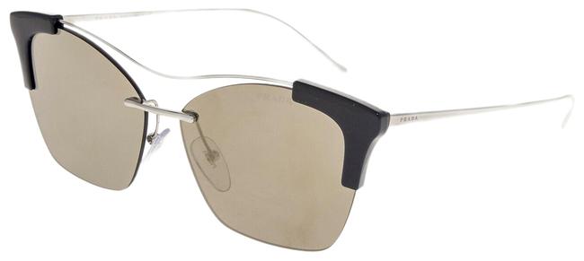 Prada Silver Black Eyewear Pr21us Palladium Gold Mirrored 21u Sunglasses