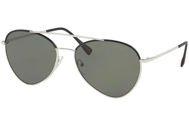 Prada Silver Black Green Sport Ps50ss Gaq5x1 Sunglasses