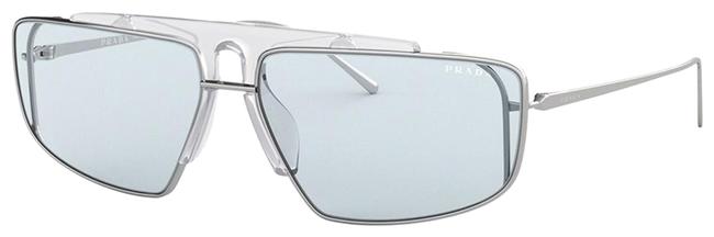 Prada Silver Blue Catwalk 50v Pr50vs Light Metal Wire Classic Sunglasses
