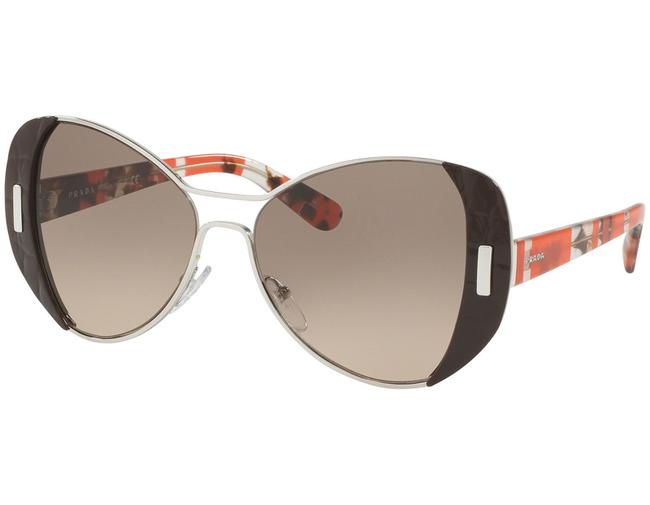 Prada Silver Brown Pr60ss dho3d0 55 Sunglasses