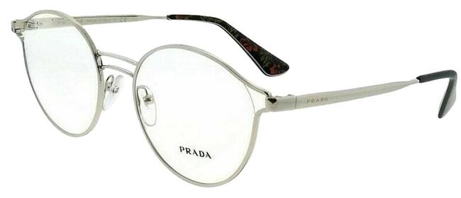 Prada Silver FrameDemo Lens Pr62tv 1bc1o1 52 Round Womens
