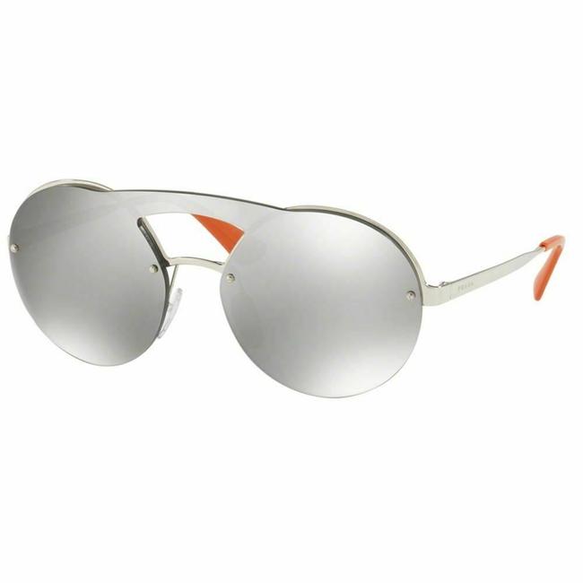 Prada Silver FrameMirrored Lens Pr65ts1bc2b0 Womens Round Sunglasses