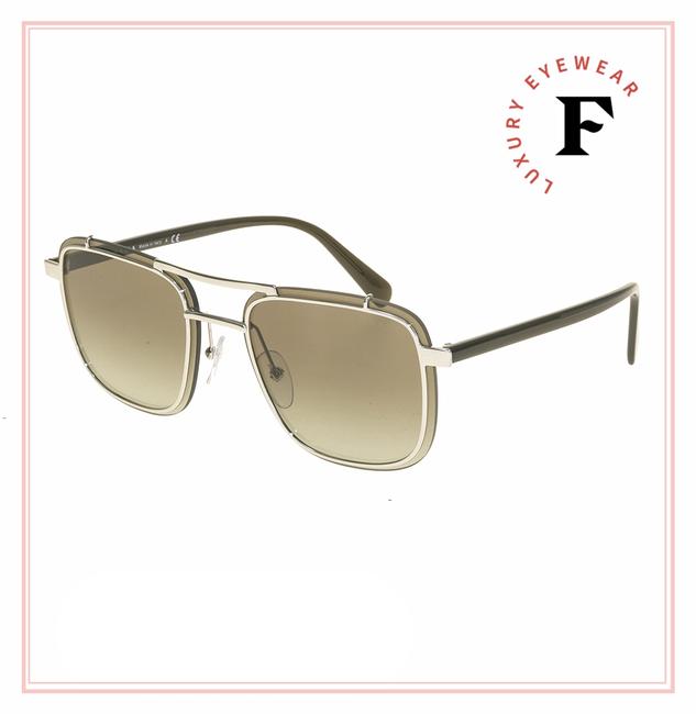 Prada Silver Green Square Crystal Gradient Men Sport 59u Pr59us Sunglasses