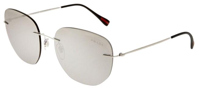 Prada Silver Linea Rossa Sport Women Palladium 50t Mirrored Ps50t Sunglasses