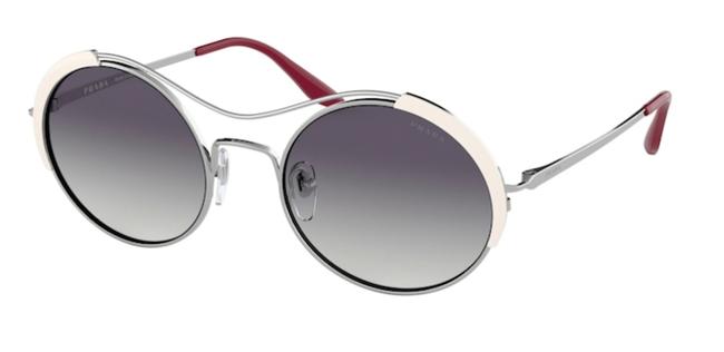 Prada Silver New Round Spr 55v 406409 Free 3 Day Shipping Sunglasses