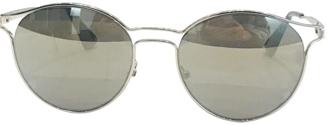 Prada Silver Spr625 Gold Mirror Sunglasses