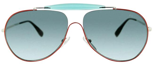 Prada SilverOrange Pr56ss Ufs2k1 Pr 56ss Aviator Unisex Sunglasses