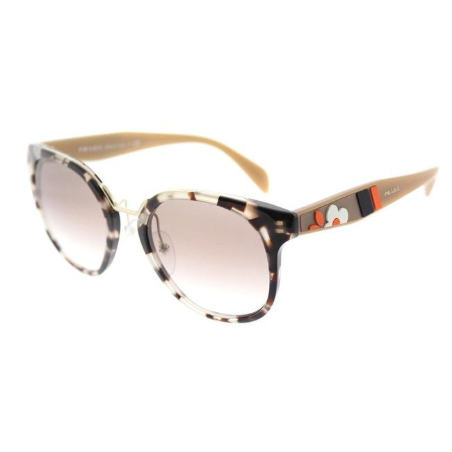 Prada Spotted Opal Brown Gradient Lens Pr17ts Uao1l0 Unisex Round Sunglasses