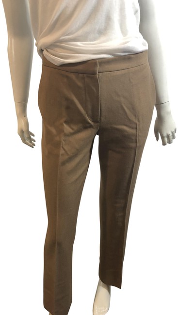 Prada Tan 7619 TanBrown Wool 38 Pants2 XS, 26