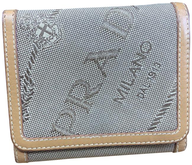 Prada Tan Pr032 Logo Canvas Wallet