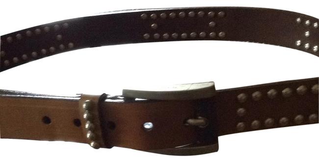 Prada Tan with Silver Tone Grommets Belt