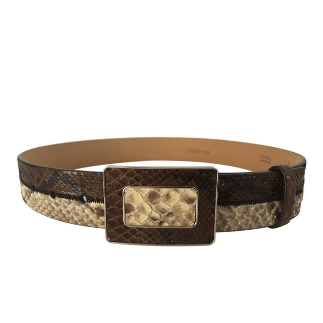 Prada Tobacco roccial Cinture In Pitone Patch Show Belt