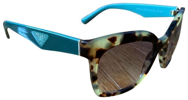 Prada Tortoise Shell and Turquoise Sunglasses