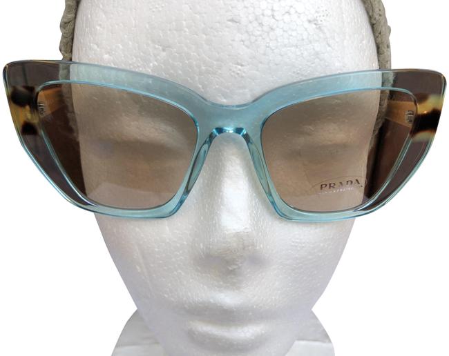 Prada TurquoiseMustard YellowGray Catwalk Cat Eye Lite Havana Sunglasses