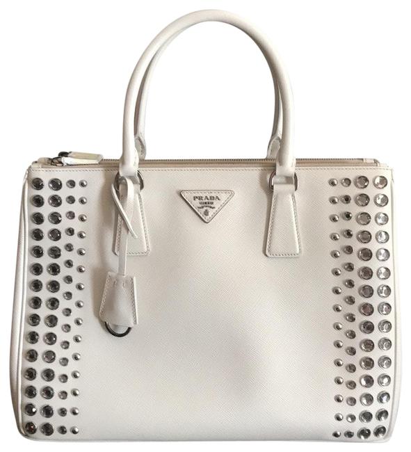 Prada White Talco Tote