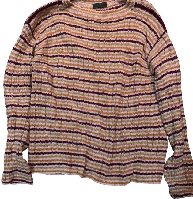 Prada Wool Purple Pink Orange Stripe Sweater