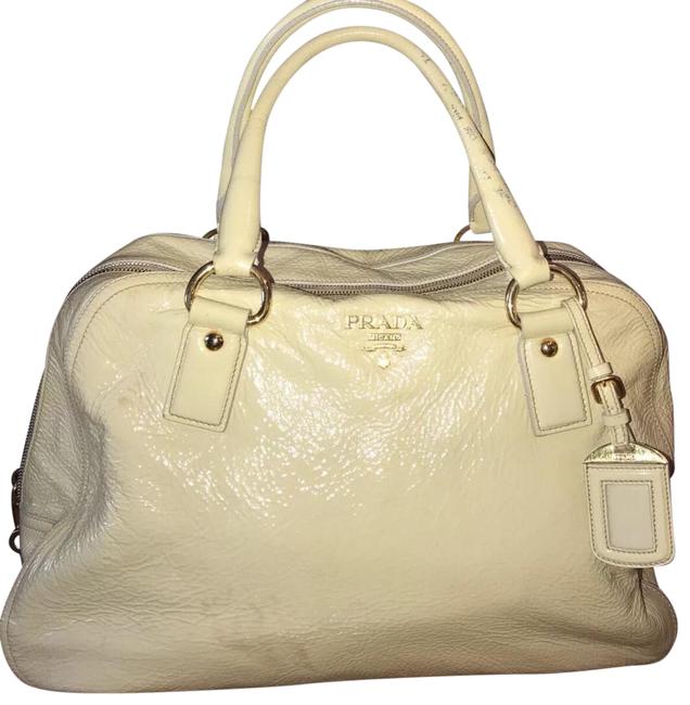 Prada Xlarge Vanilla Leather Satchel