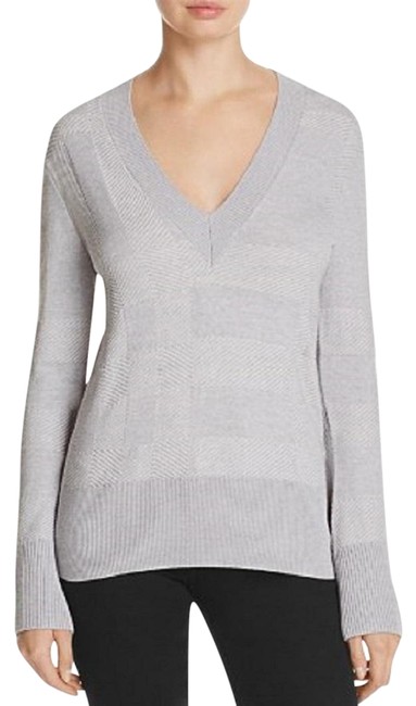 Burberry Angell V neck Pale Gray Sweater