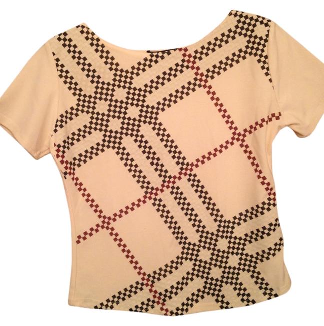 Burberry Beige BeigeCheck Tee Shirt10 M