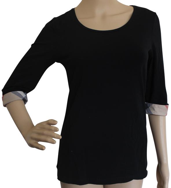 Burberry Beige Black 34 Sleeve Nova Check Print Shirt S Small Blouse4 S