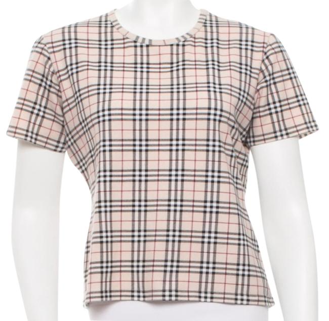 Burberry Beige Black L Nova Check Plaid T shirt Large Tee Shirt10 M