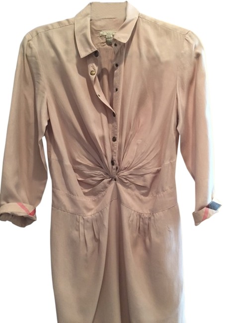 Burberry Beige Knee Length WorkOffice Dress8 M