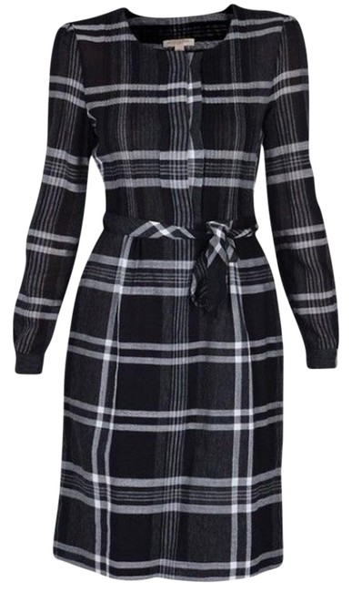 Burberry Black and Grey Knee Length WorkOffice Dress4 S
