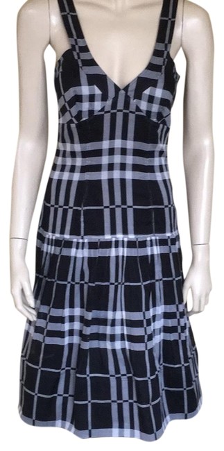 Burberry Black and White Nova Check Mid length Casual Maxi Dress4 S
