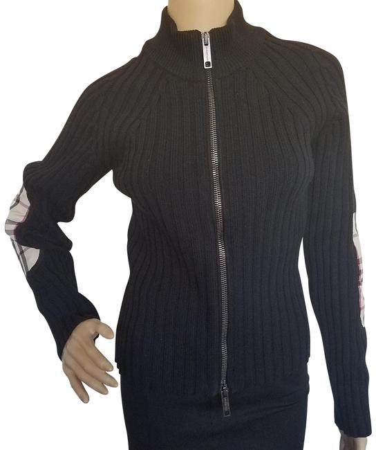 Burberry Black Beige Nova Check Print Longsleeve Cardigan2 XS