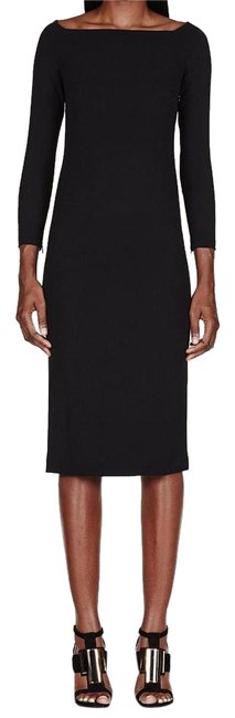 Burberry Black Bow Crepe Shift Mid length Cocktail Dress10 M