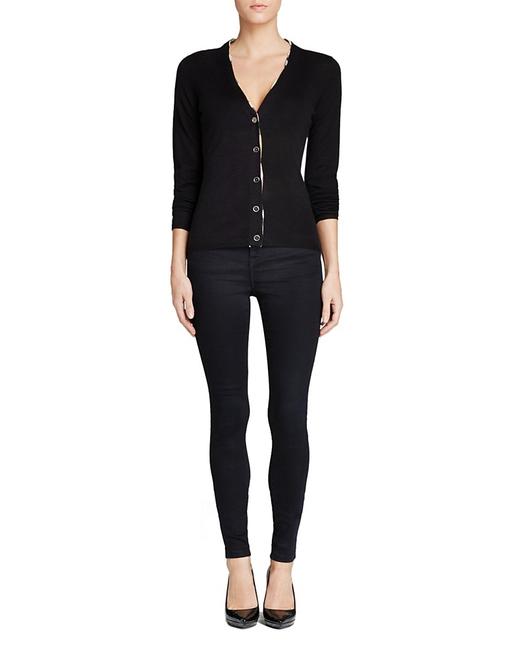 Burberry Black Check Cardigan16 XL, Plus 0x