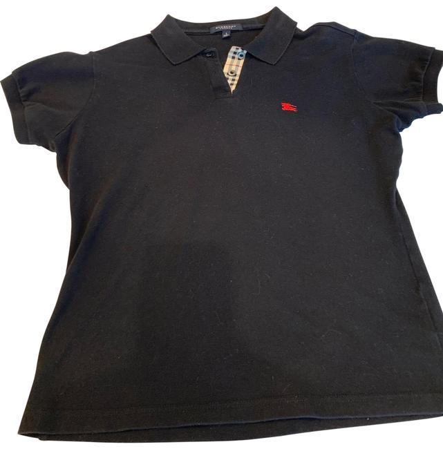 Burberry Black Cotton Polo Button down Top12 L